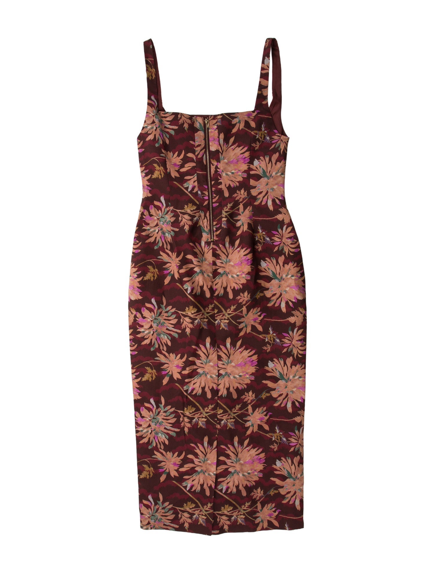 Rochas Floral Print Midi Length Dress