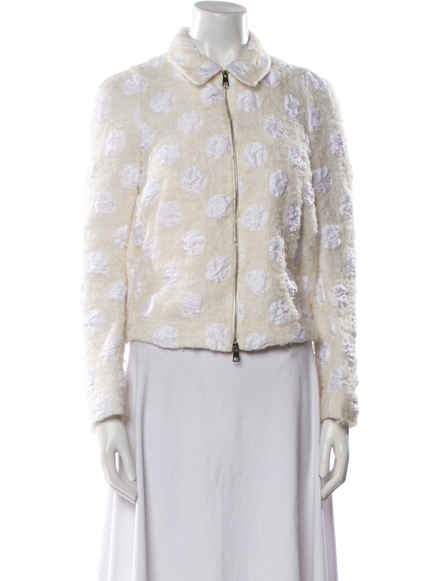 Rochas Patterned Faux Fur Jacket