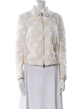 Rochas Patterned Faux Fur Jacket