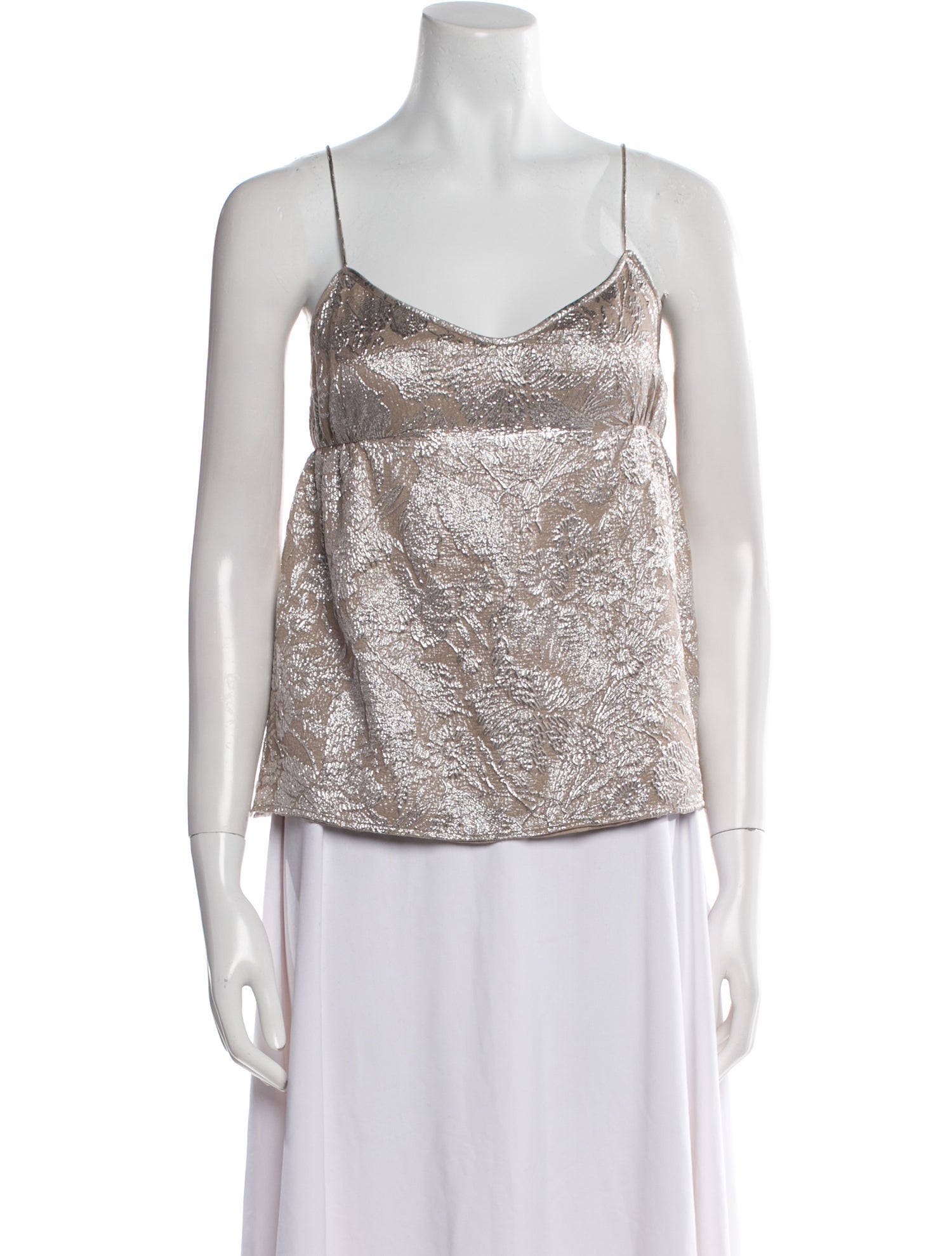 Rochas Silk V-Neck Top
