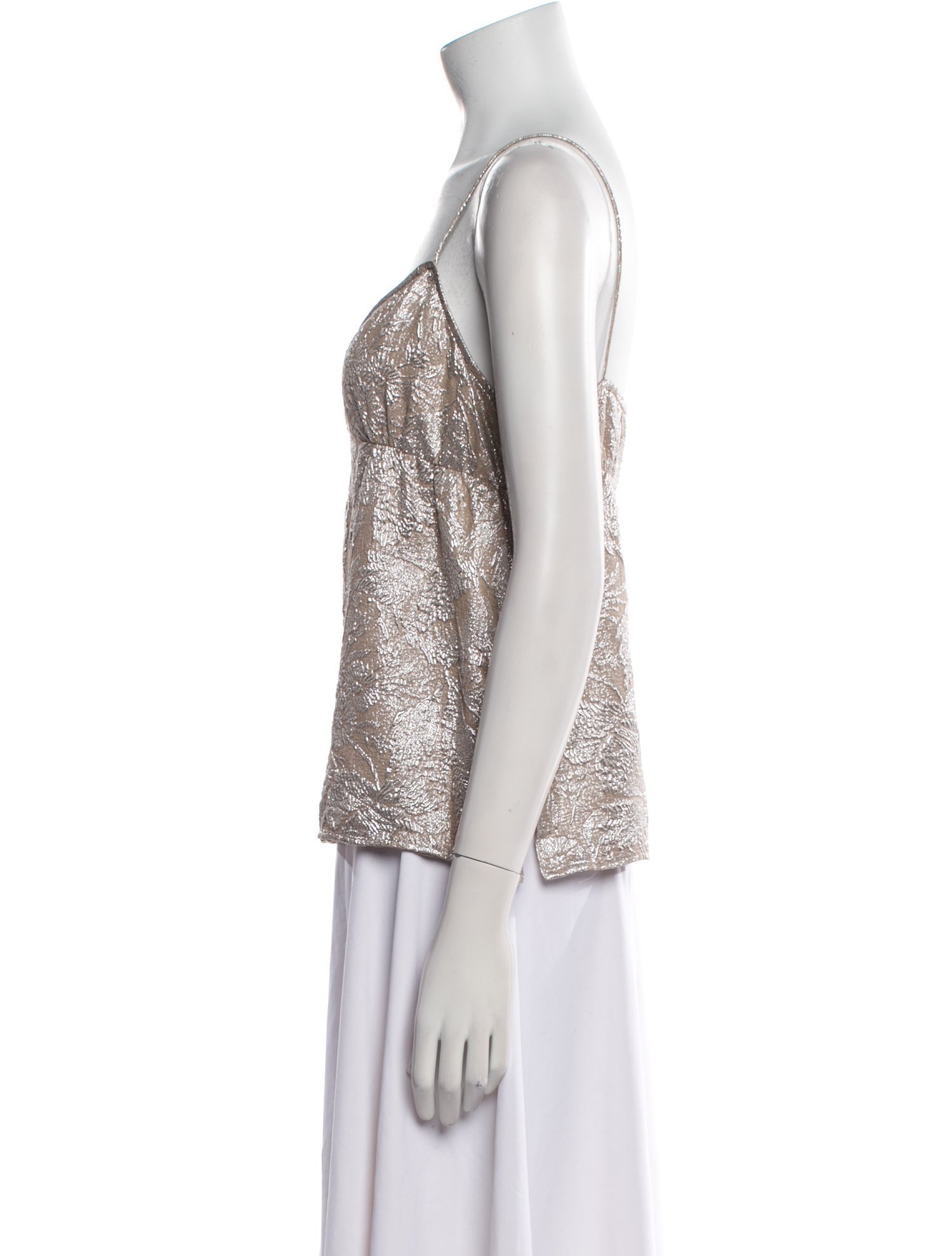 Rochas Silk V-Neck Top