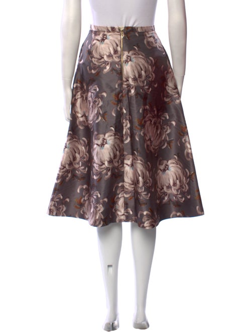 Rochas Floral Print Knee-Length Skirt