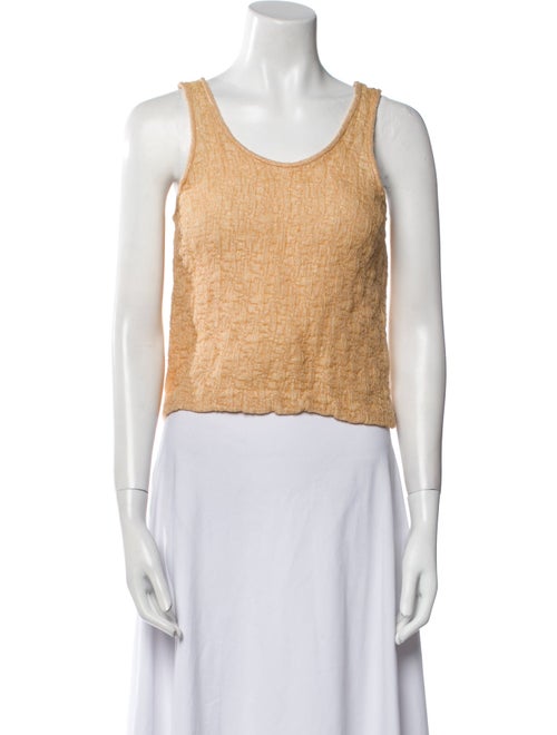 Rochas Silk Scoop Neck Crop Top
