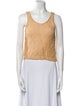 Rochas Silk Scoop Neck Crop Top
