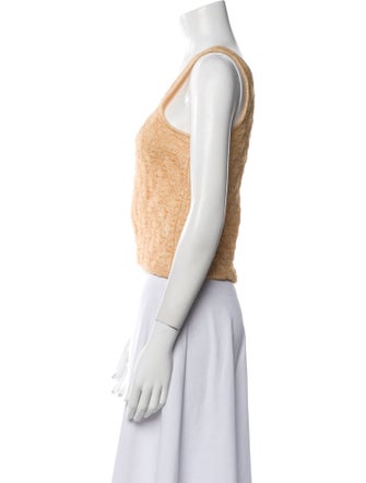 Rochas Silk Scoop Neck Crop Top