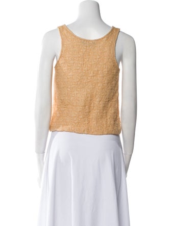 Rochas Silk Scoop Neck Crop Top
