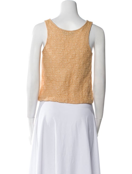 Rochas Silk Scoop Neck Crop Top