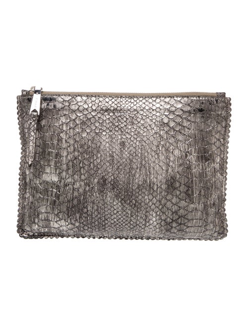 Rochas Embossed Leather Clutch