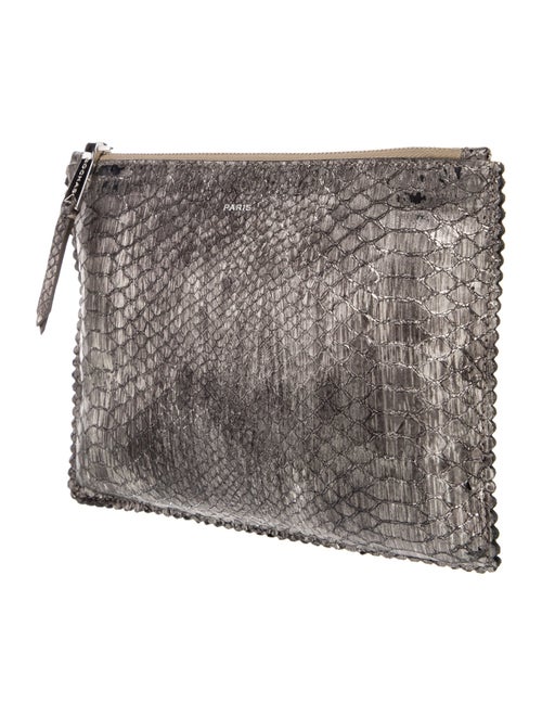Rochas Embossed Leather Clutch