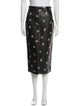Rochas Lamb Leather Midi Length Skirt