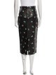Rochas Lamb Leather Midi Length Skirt
