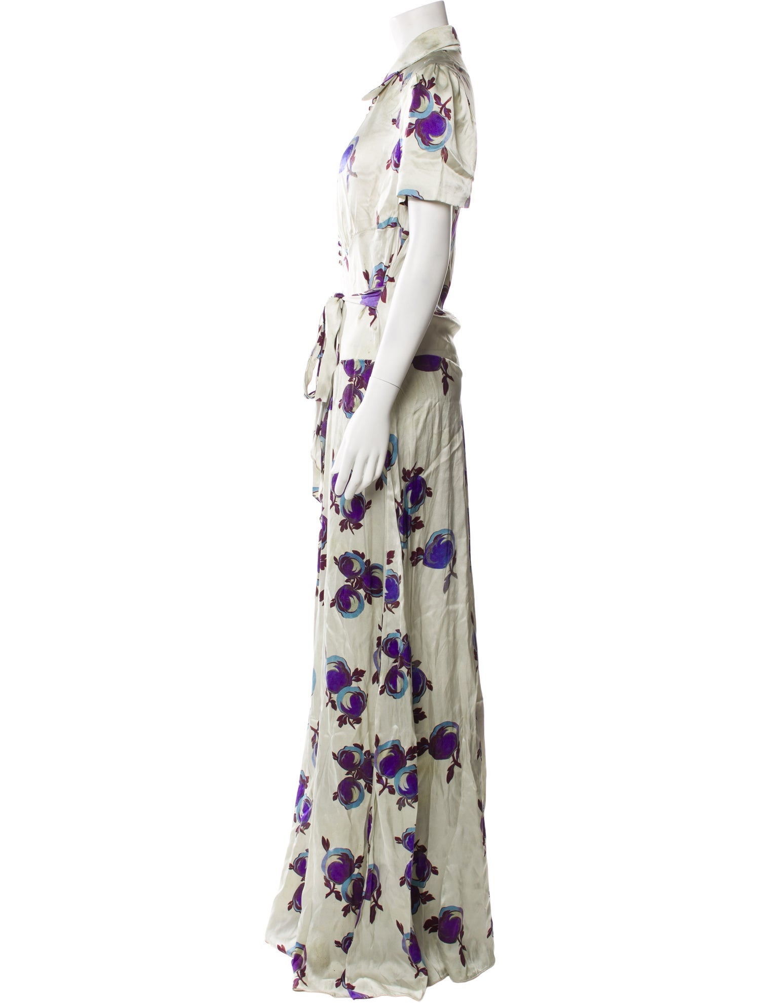 Rochas Floral Print Long Dress