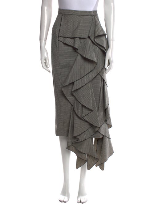 Rochas Virgin Wool Midi Length Skirt