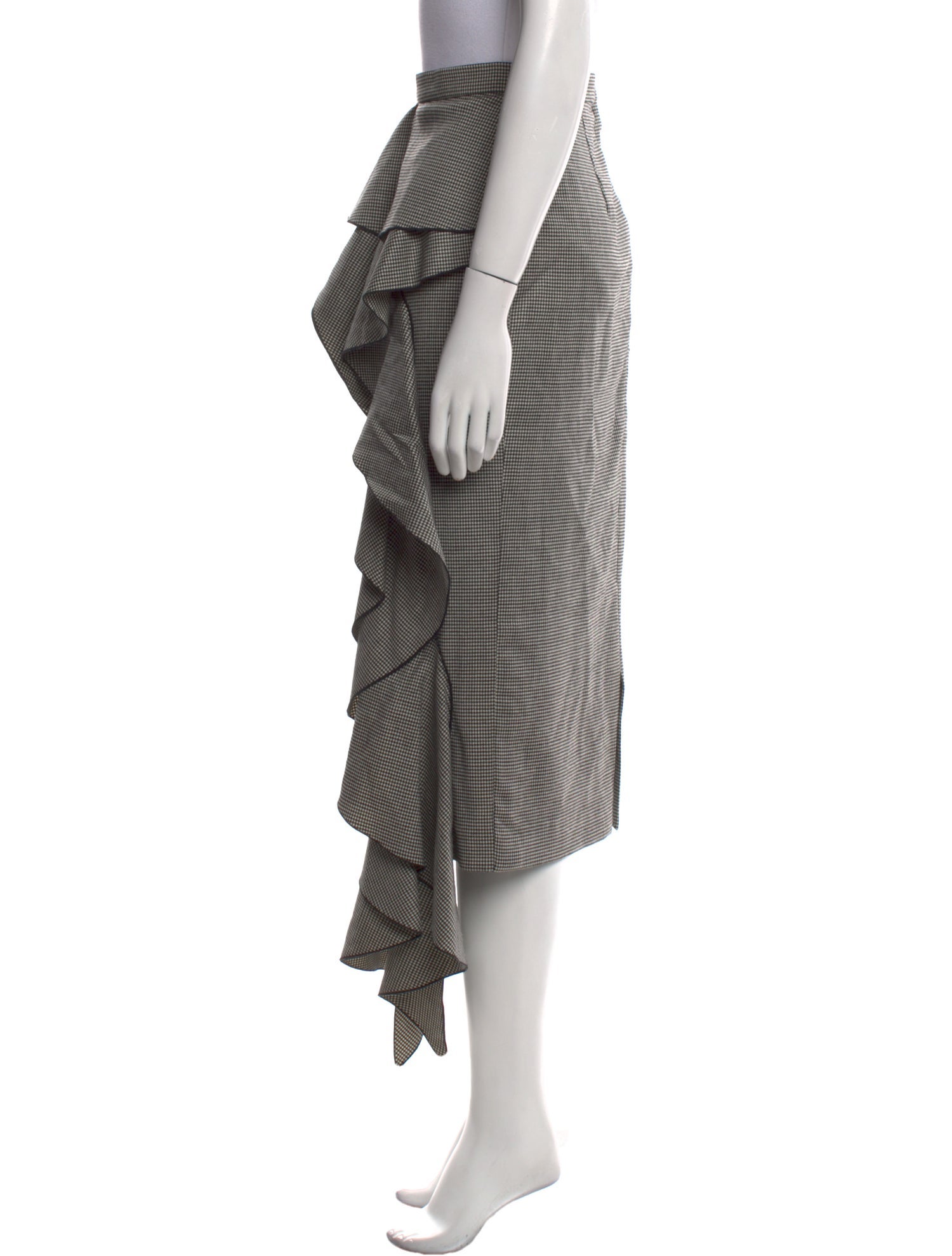 Rochas Virgin Wool Midi Length Skirt