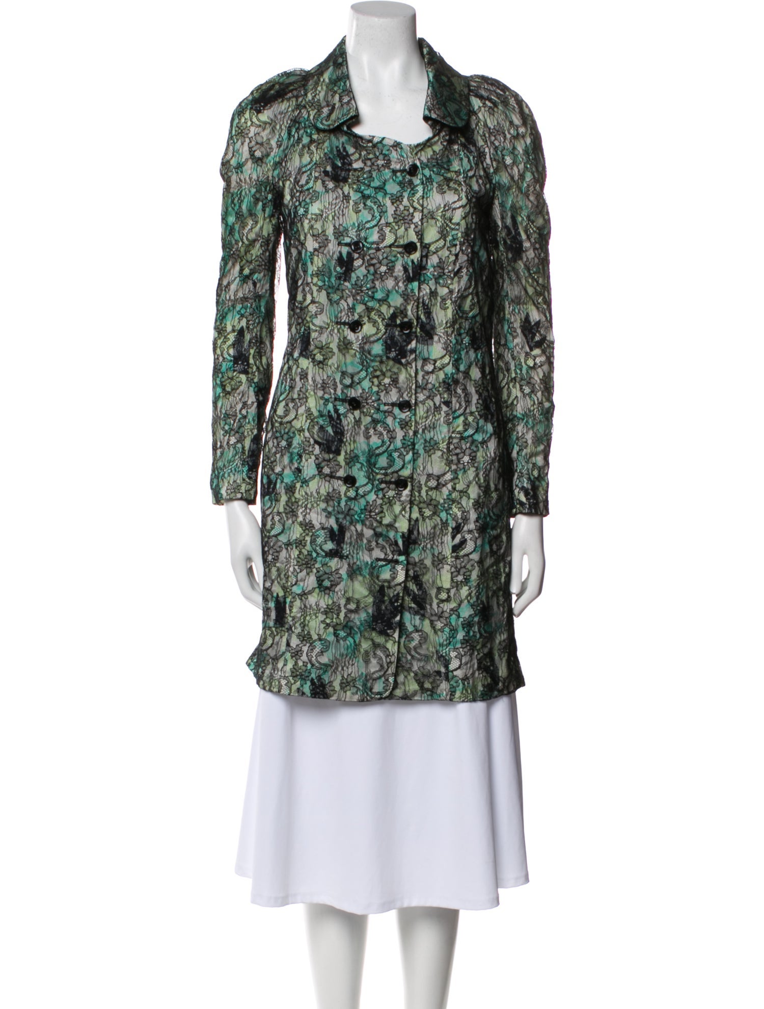 Rochas Floral Print Coat