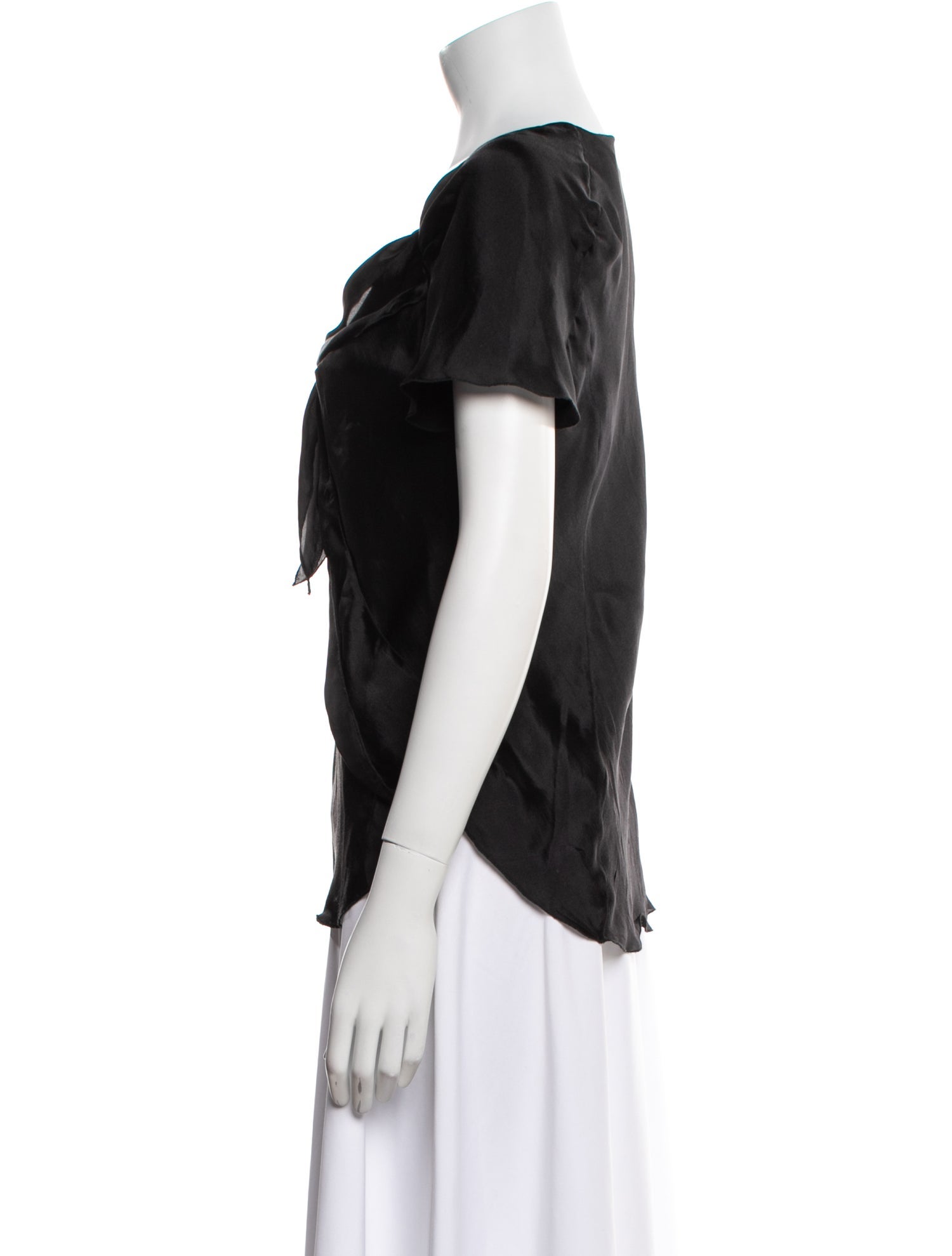 Rochas Silk V-Neck Blouse