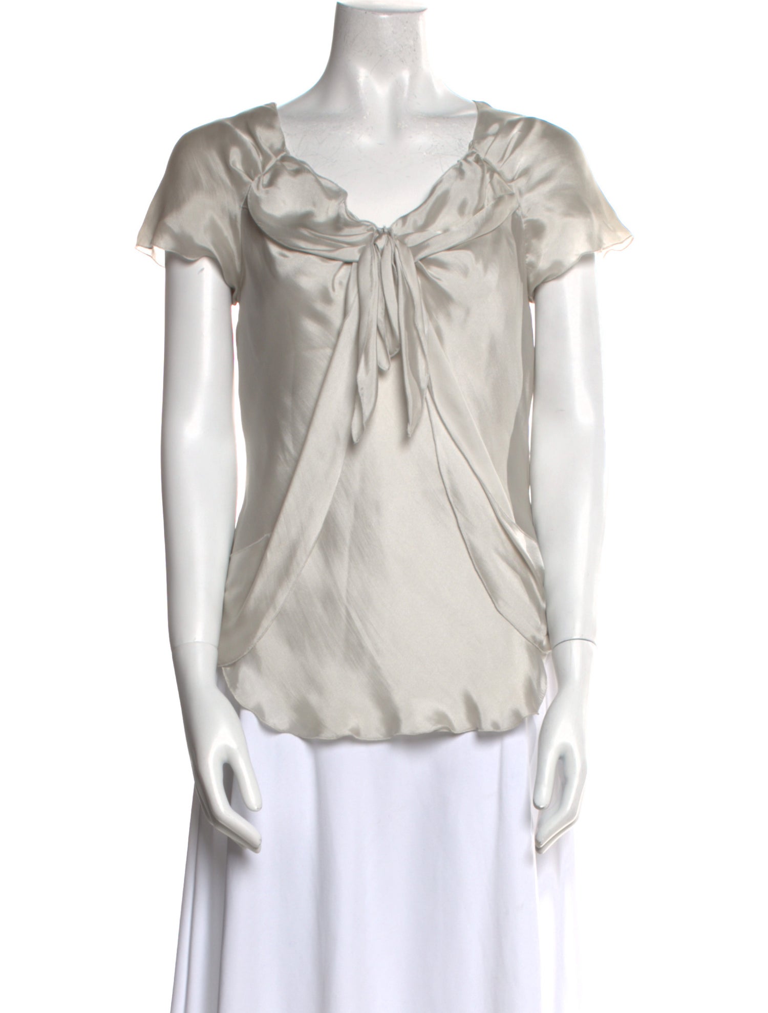 Rochas Silk V-Neck Blouse