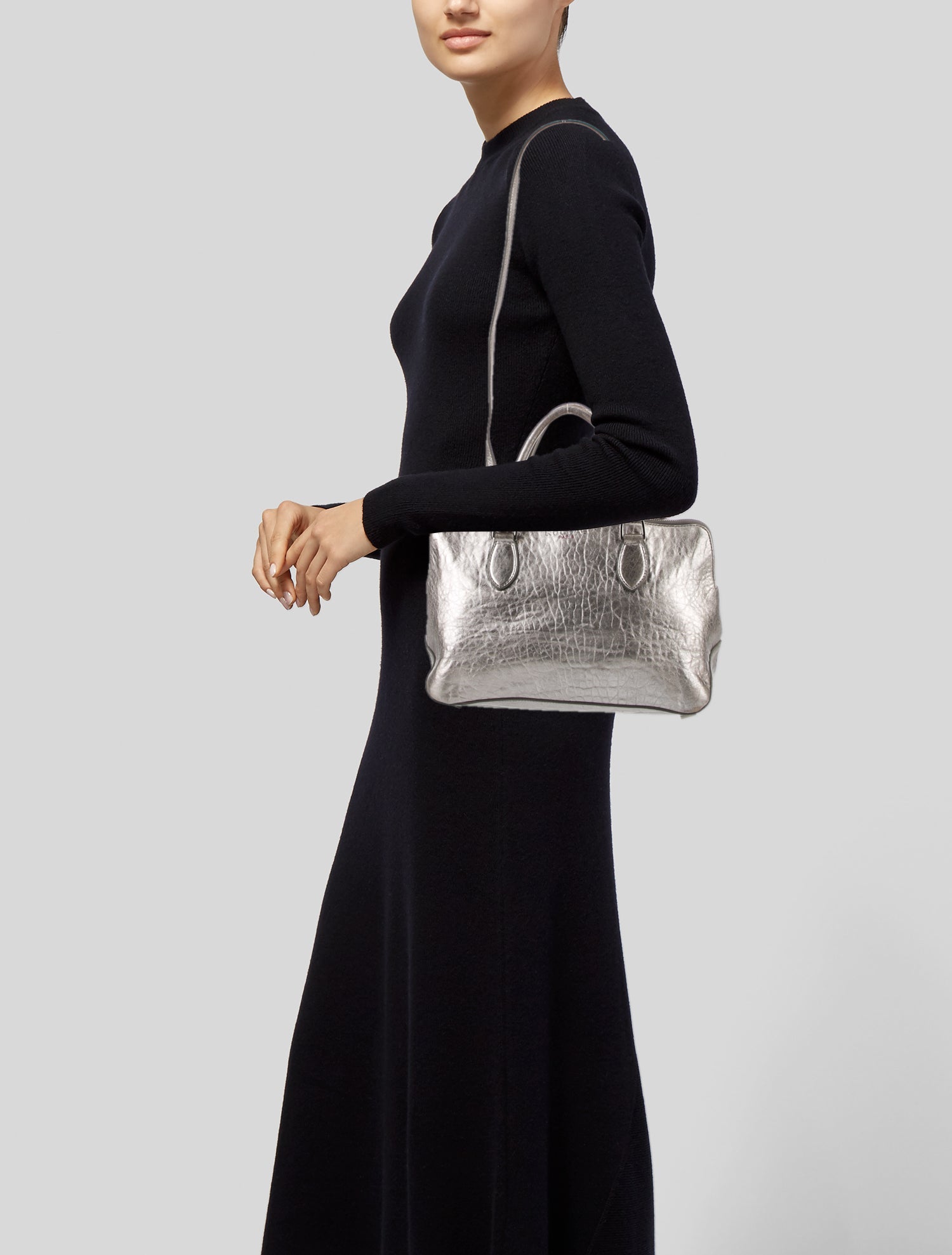 Rochas Leather Top Handle Bag