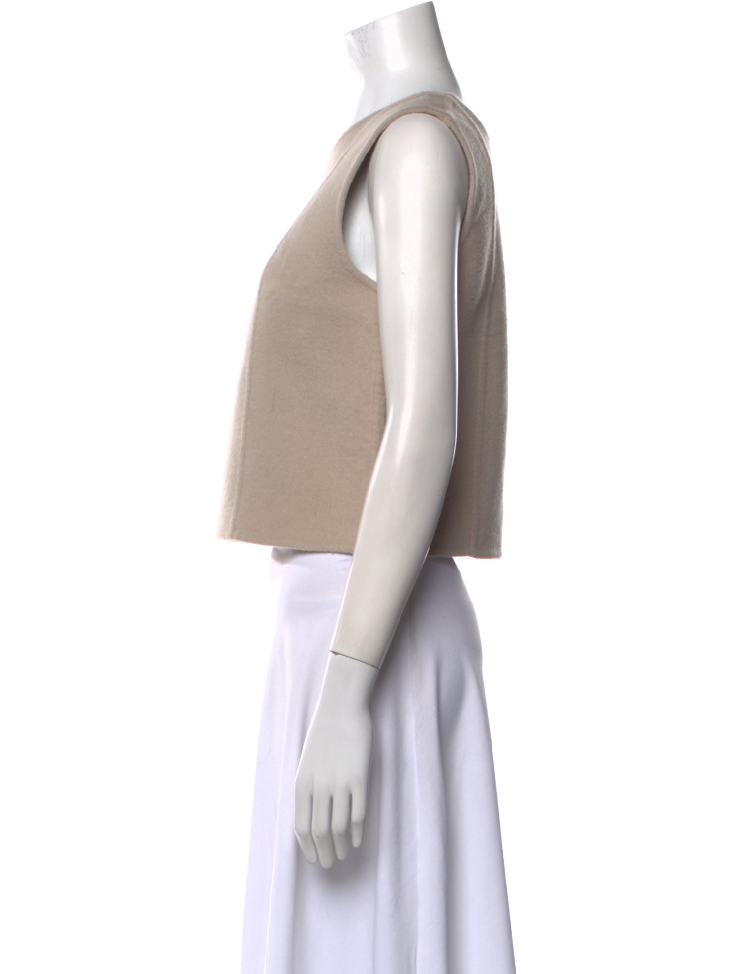 Rochas Virgin Wool Scoop Neck Crop Top