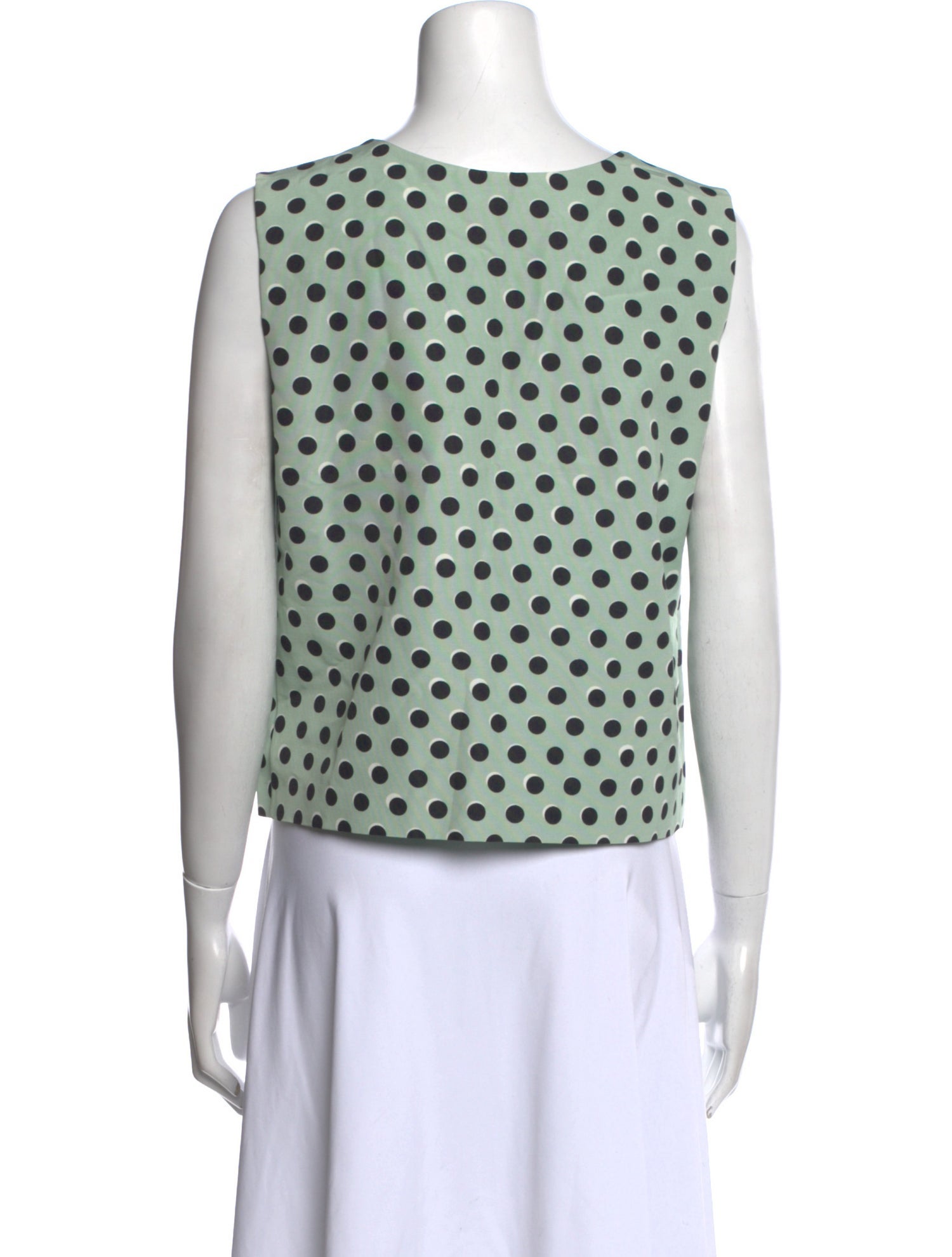 Rochas Polka Dot Print Crew Neck Top