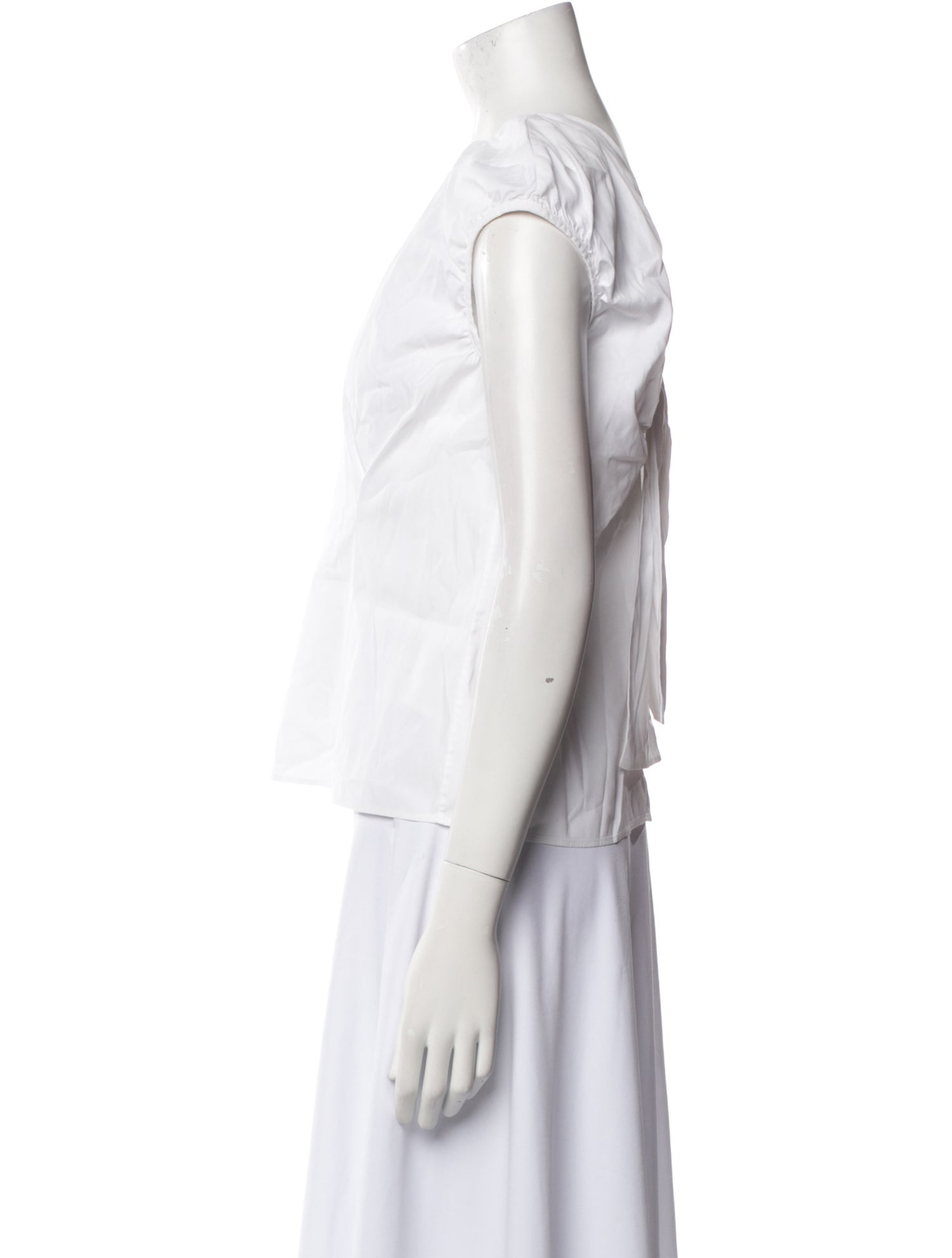 Rochas Crew Neck Sleeveless Crop Top