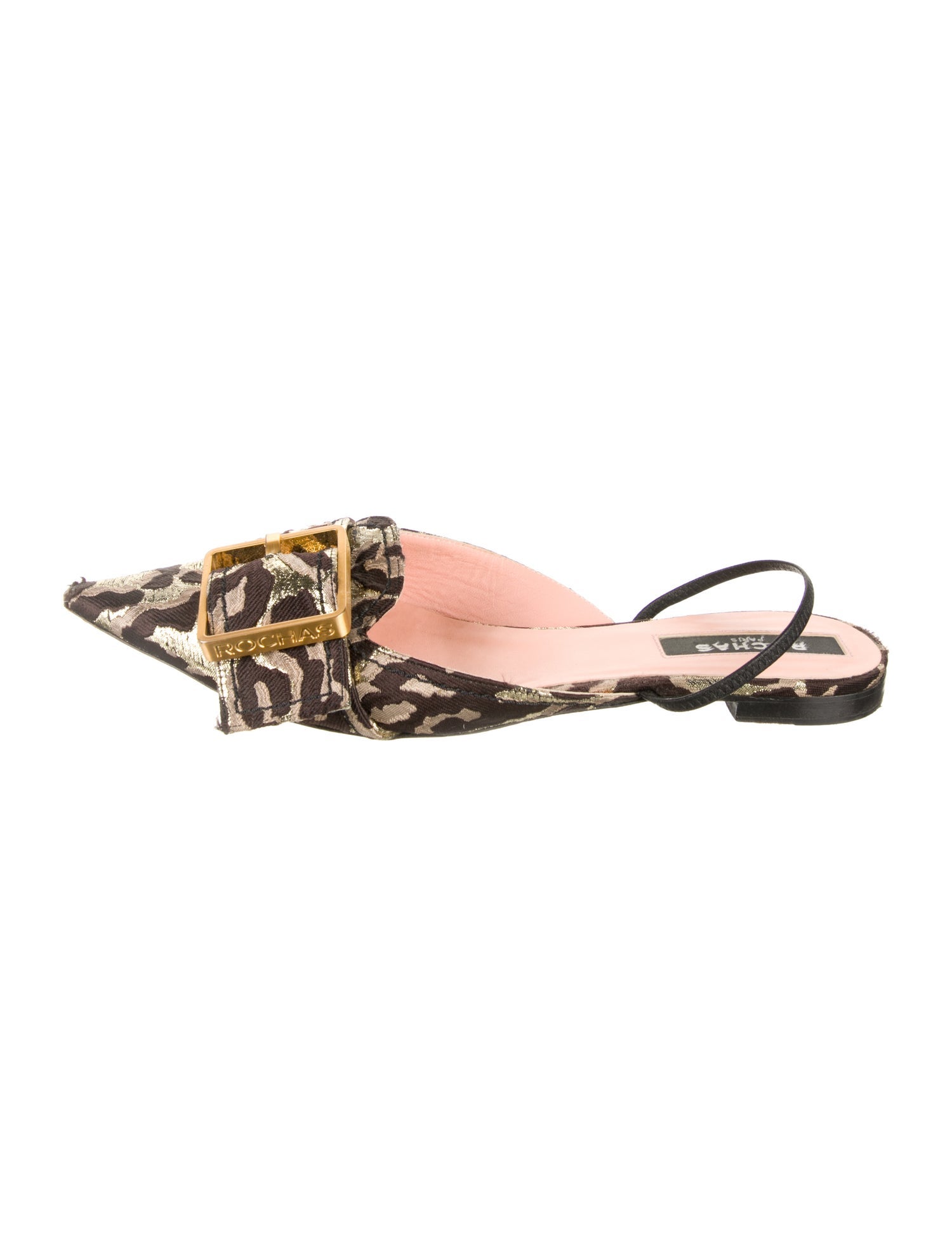 Rochas Animal Print Slingback Flats