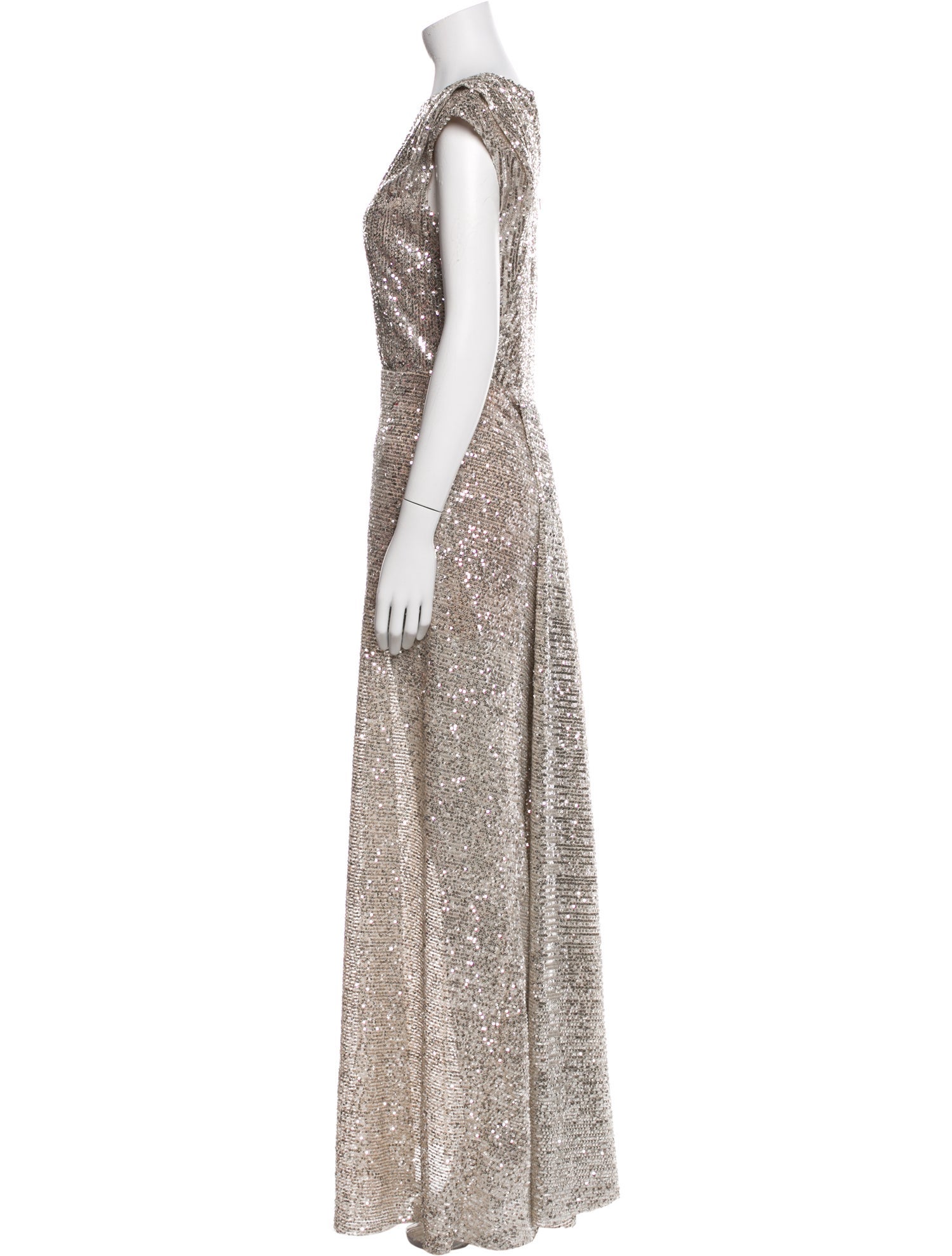 Rochas Bateau Neckline Long Dress