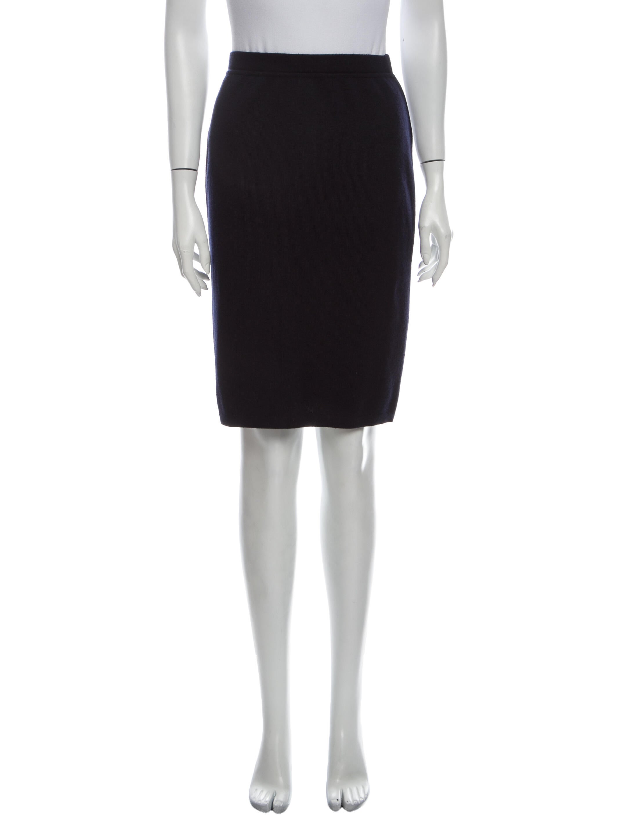 Roccobarocco Merino Wool Knee-Length Skirt
