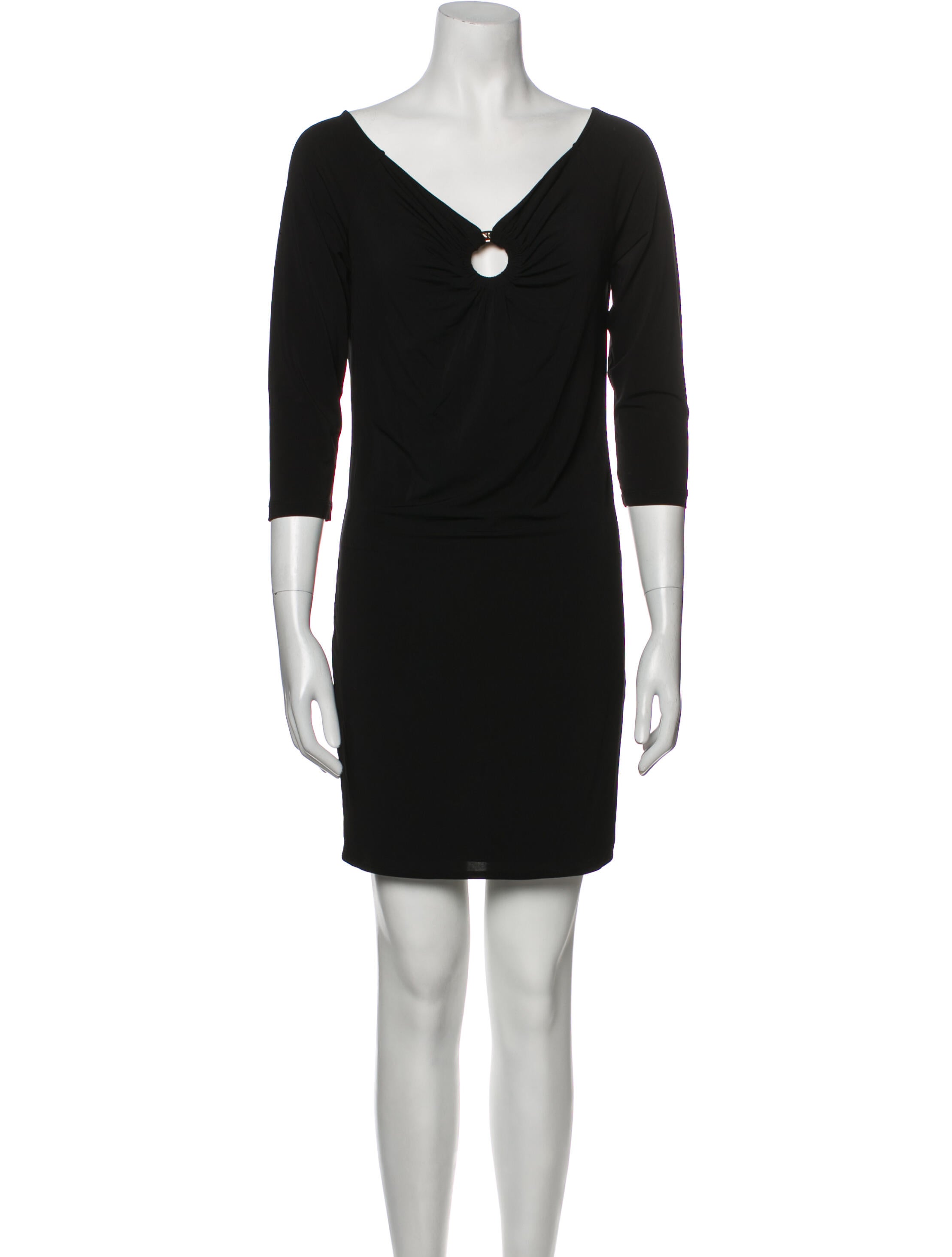 Roccobarocco V-Neck Mini Dress