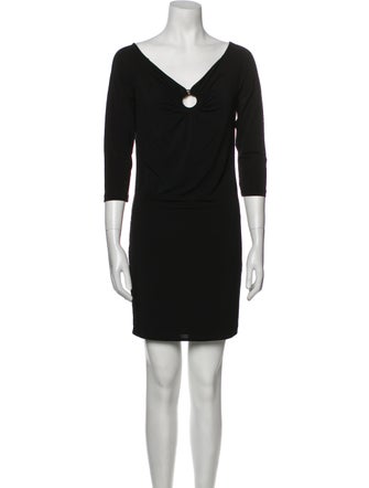 Roccobarocco V-Neck Mini Dress