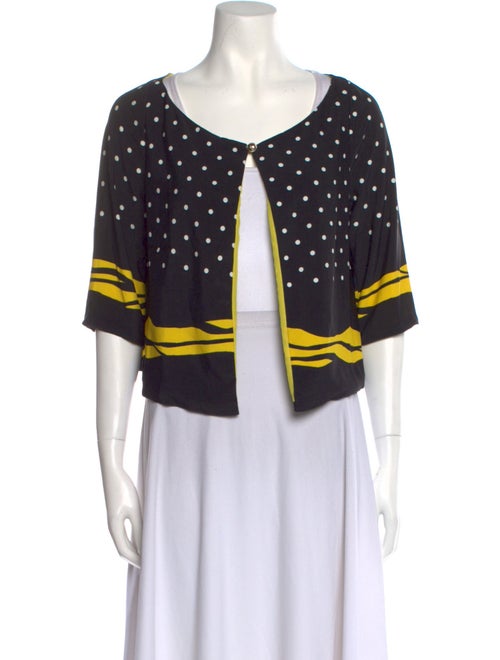 Roccobarocco Polka Dot Print Scoop Neck Sweater