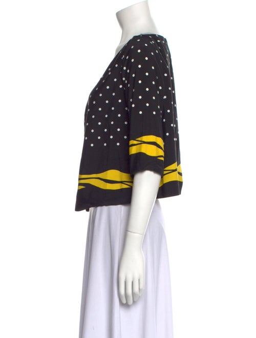Roccobarocco Polka Dot Print Scoop Neck Sweater