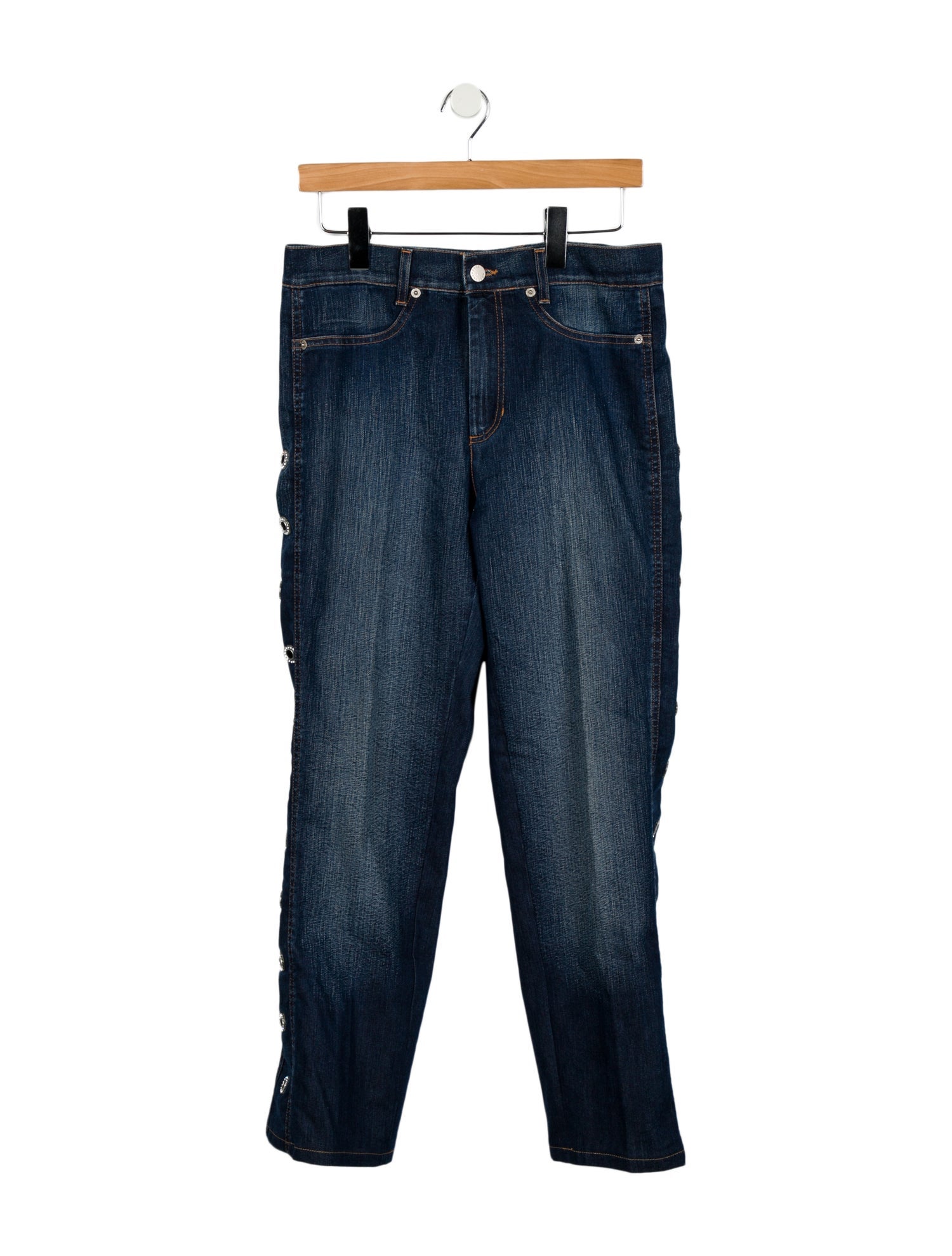Roccobarocco Mid-Rise Straight Leg Jeans