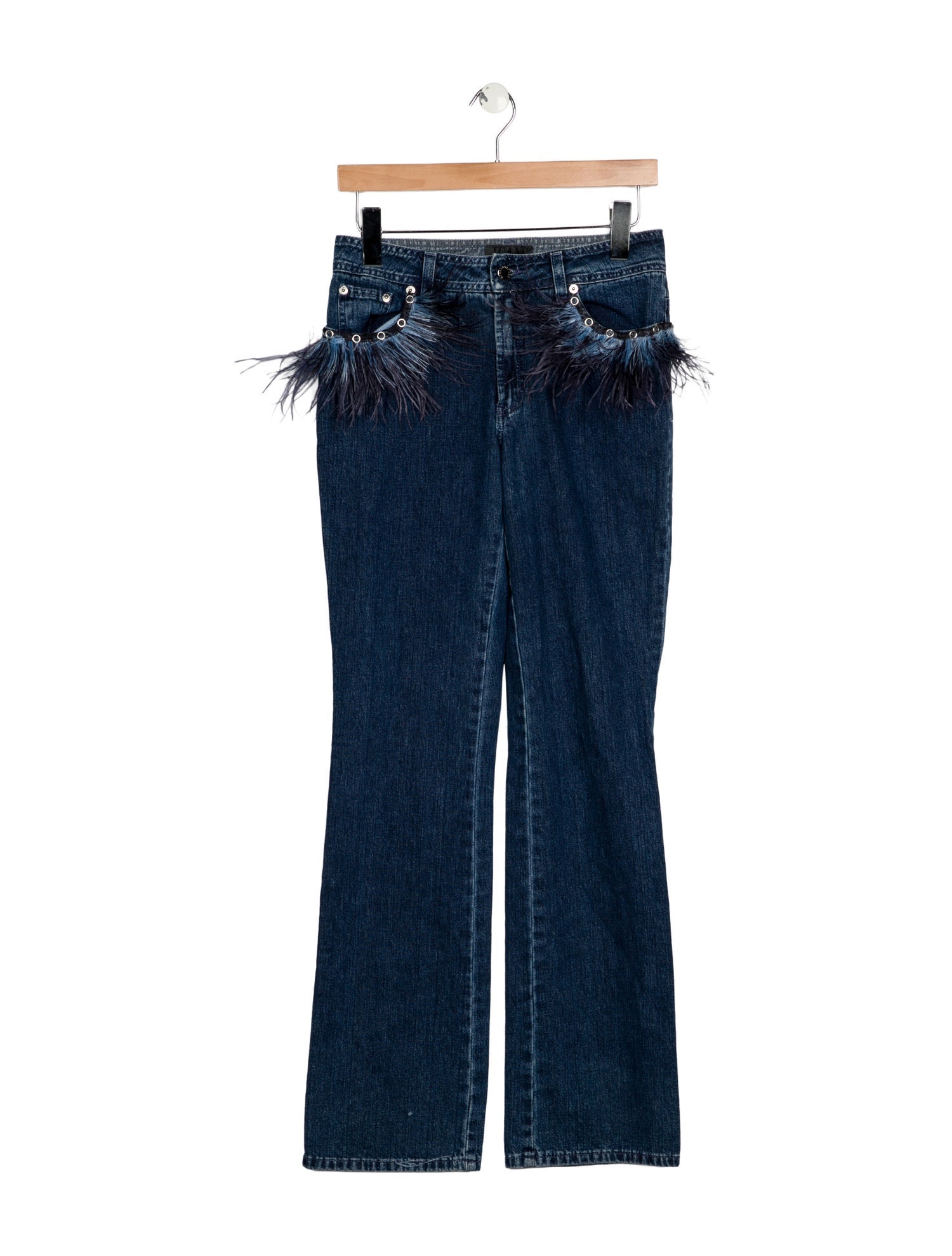 Roccobarocco Mid-Rise Straight Leg Jeans