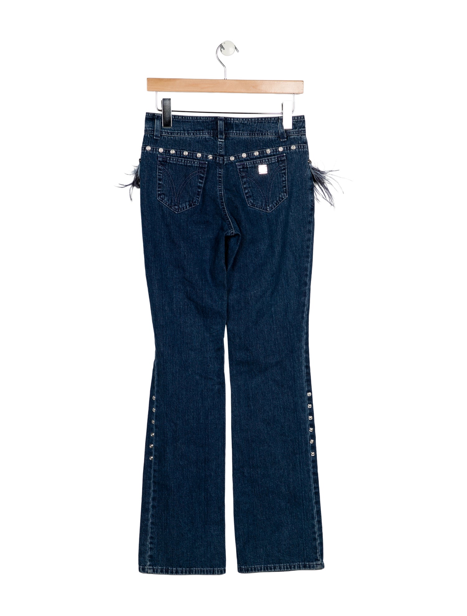 Roccobarocco Mid-Rise Straight Leg Jeans