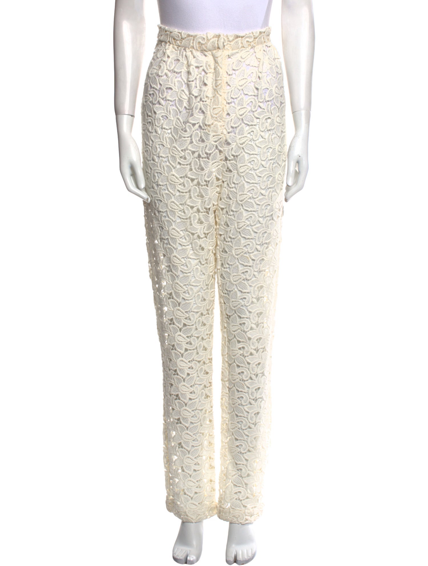 Rodarte x Opening Ceremony Lace Pattern Straight Leg Pants