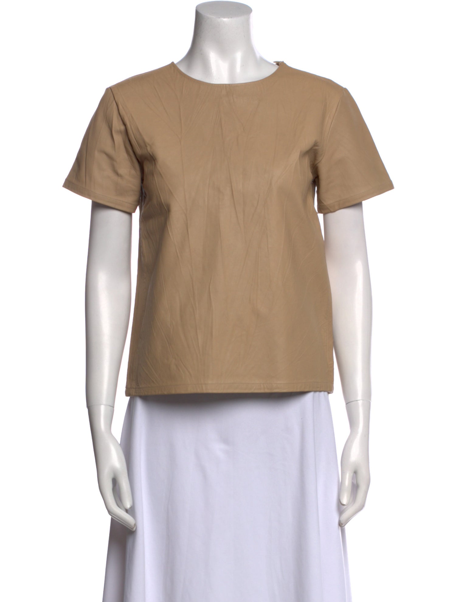 Rodarte x Opening Ceremony Leather Crew Neck T-Shirt