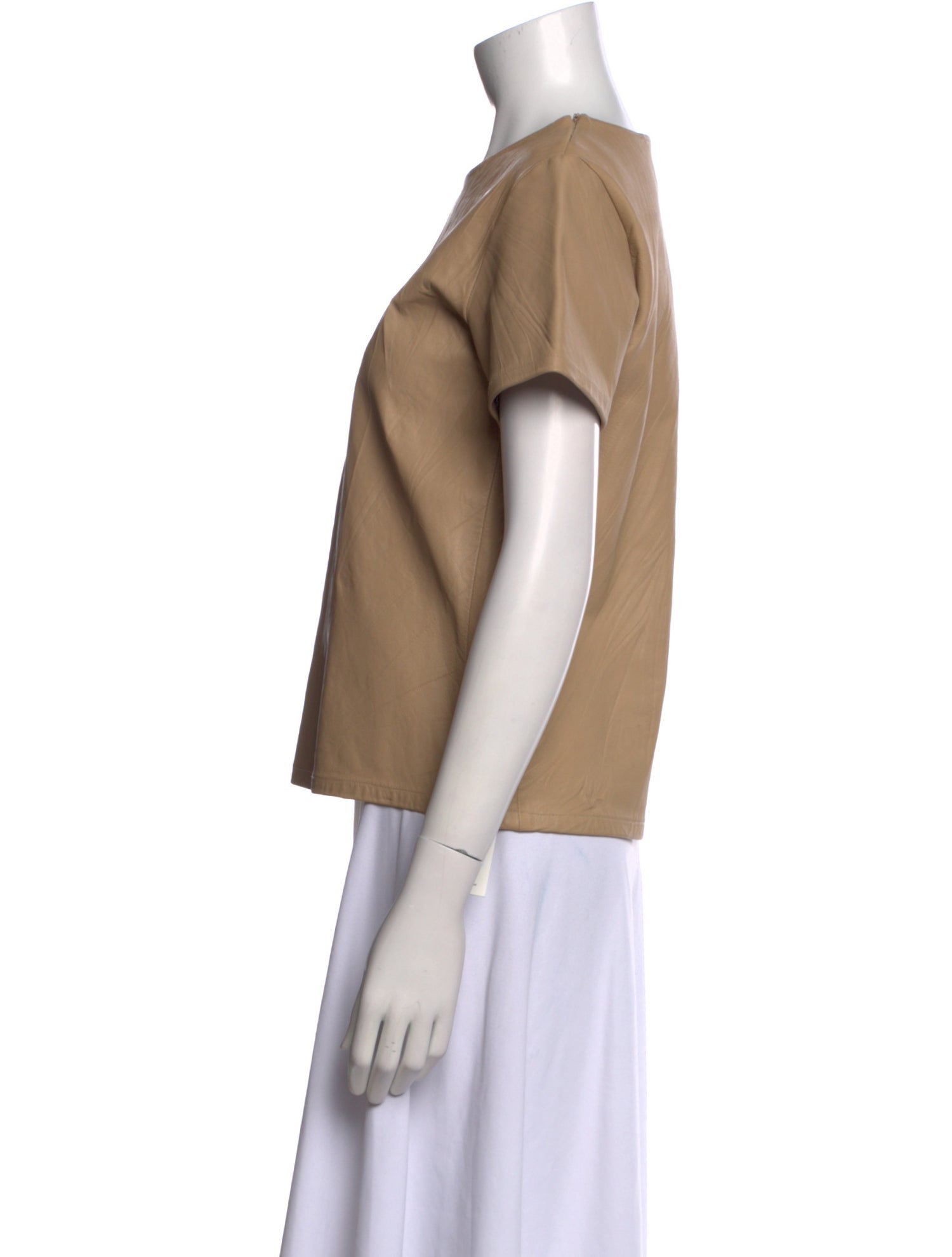 Rodarte x Opening Ceremony Leather Crew Neck T-Shirt