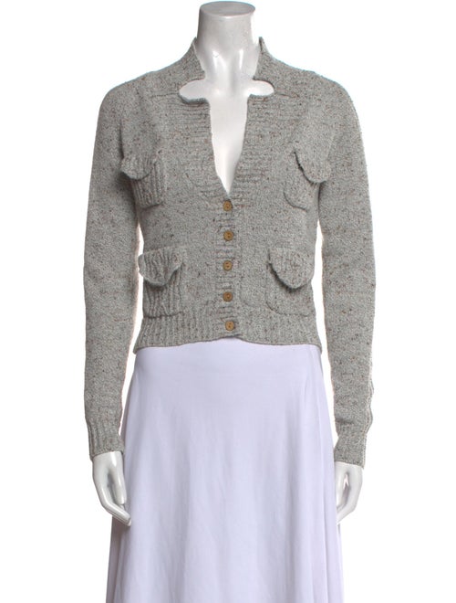 Rodarte x Opening Ceremony V-Neck Long Sleeve Crop Top