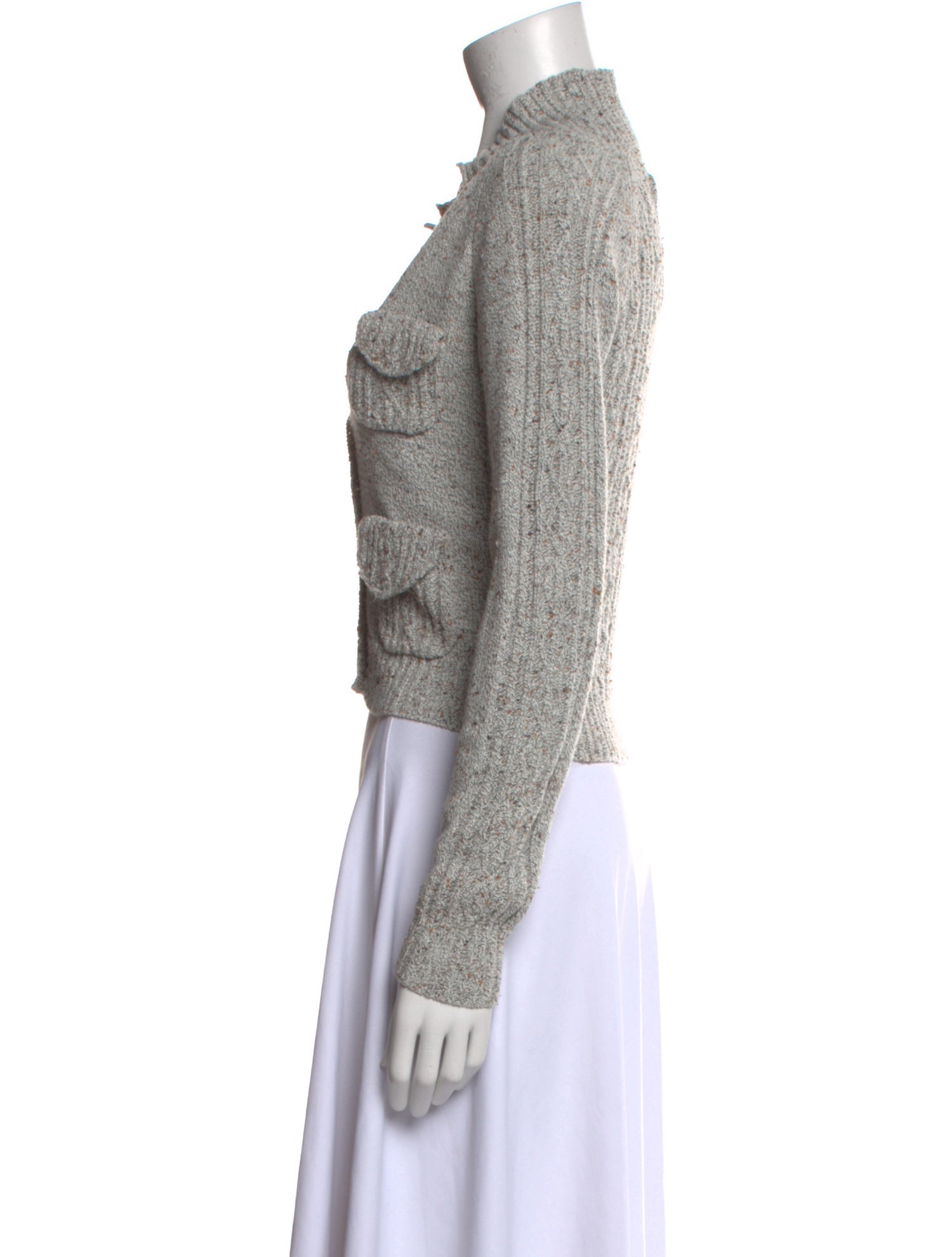 Rodarte x Opening Ceremony V-Neck Long Sleeve Crop Top