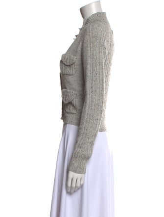 Rodarte x Opening Ceremony V-Neck Long Sleeve Crop Top