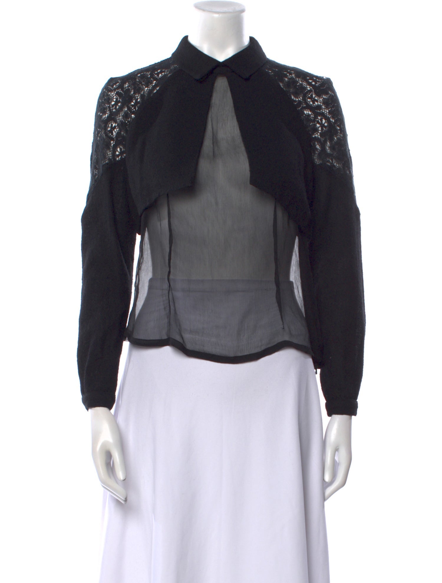 Rodarte x Opening Ceremony Mock Neck Long Sleeve Crop Top