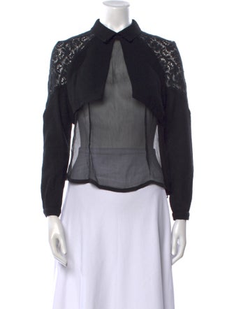 Rodarte x Opening Ceremony Mock Neck Long Sleeve Crop Top