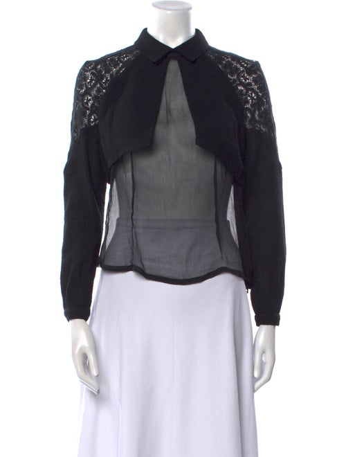 Rodarte x Opening Ceremony Mock Neck Long Sleeve Crop Top