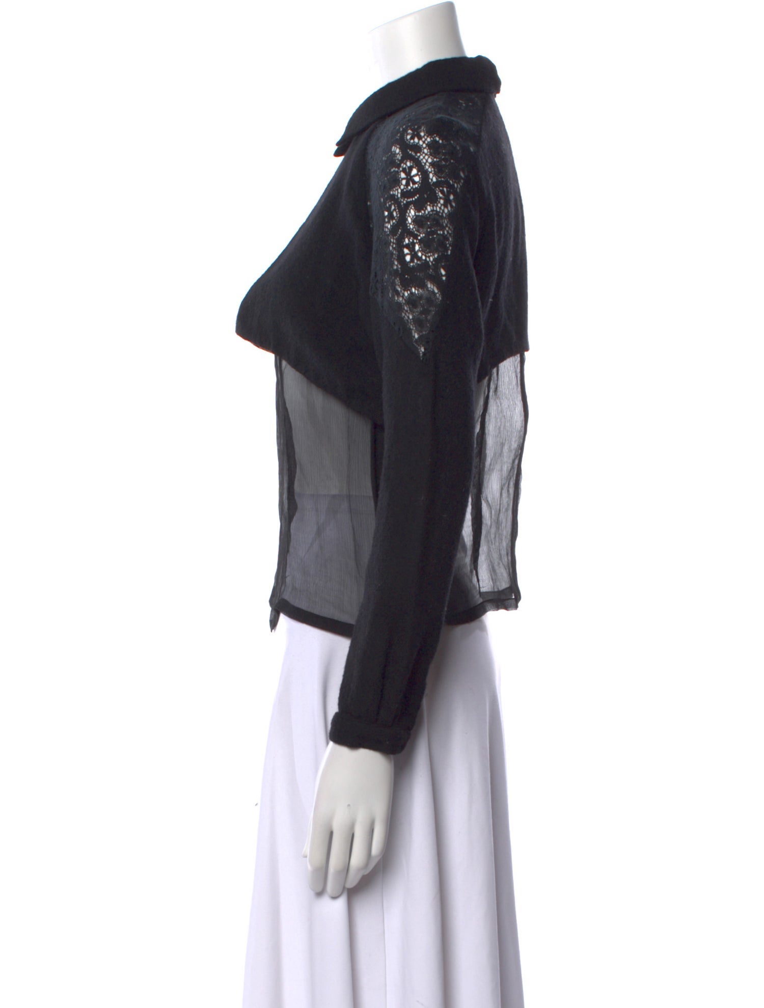 Rodarte x Opening Ceremony Mock Neck Long Sleeve Crop Top