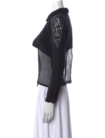 Rodarte x Opening Ceremony Mock Neck Long Sleeve Crop Top