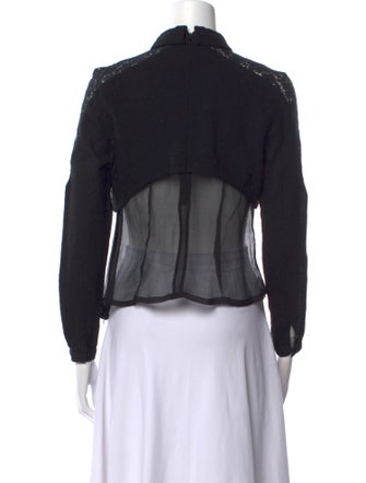 Rodarte x Opening Ceremony Mock Neck Long Sleeve Crop Top