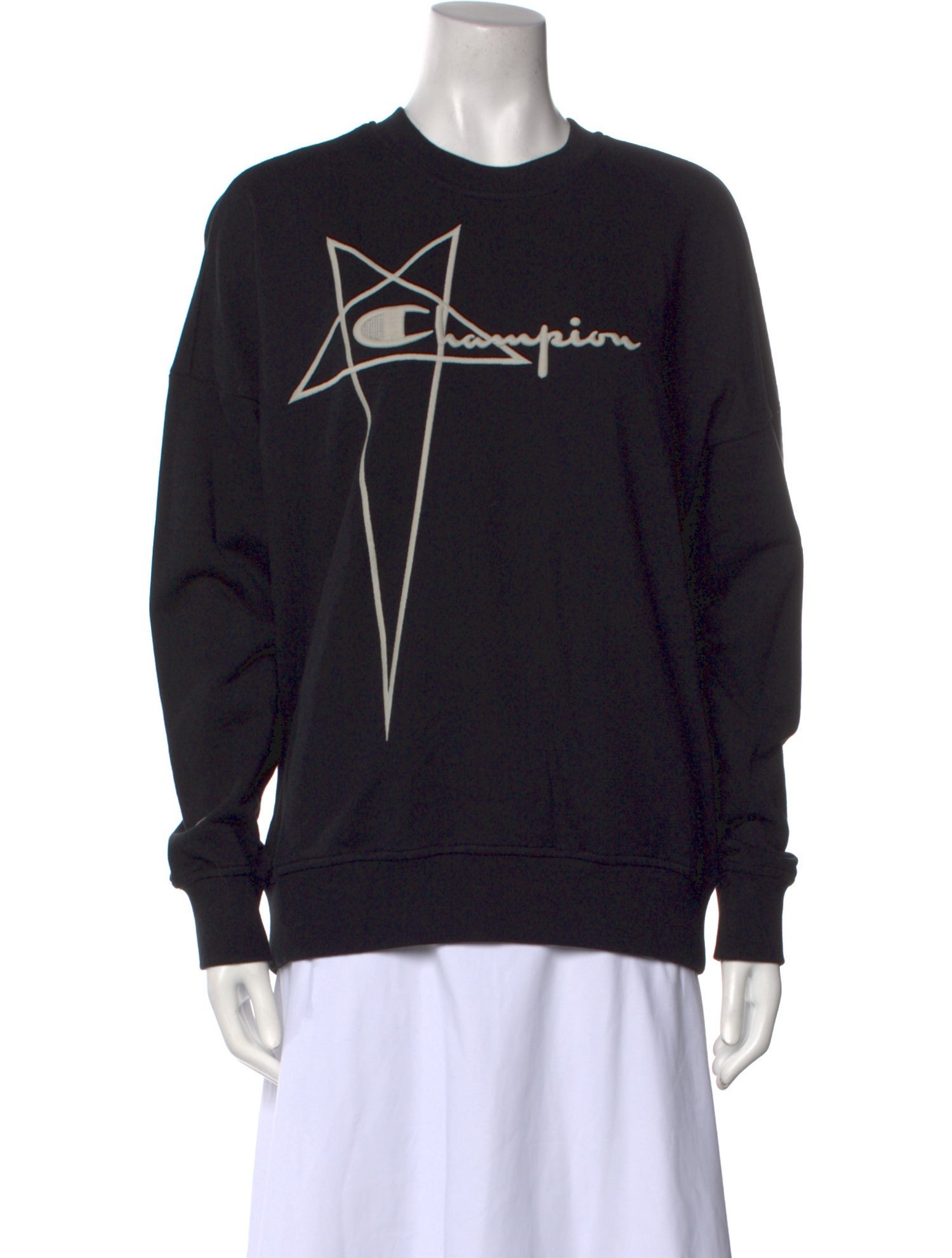 Rick Owens x Champion Graphic Print Crew Neck Sweatshirt