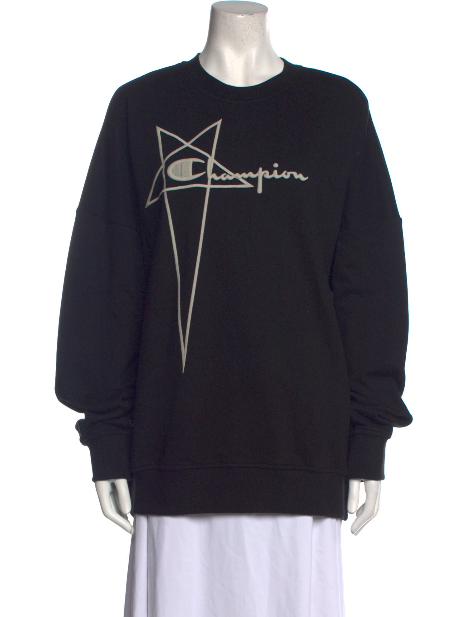 Rick Owens x Champion Graphic Print Crew Neck Sweatshirt