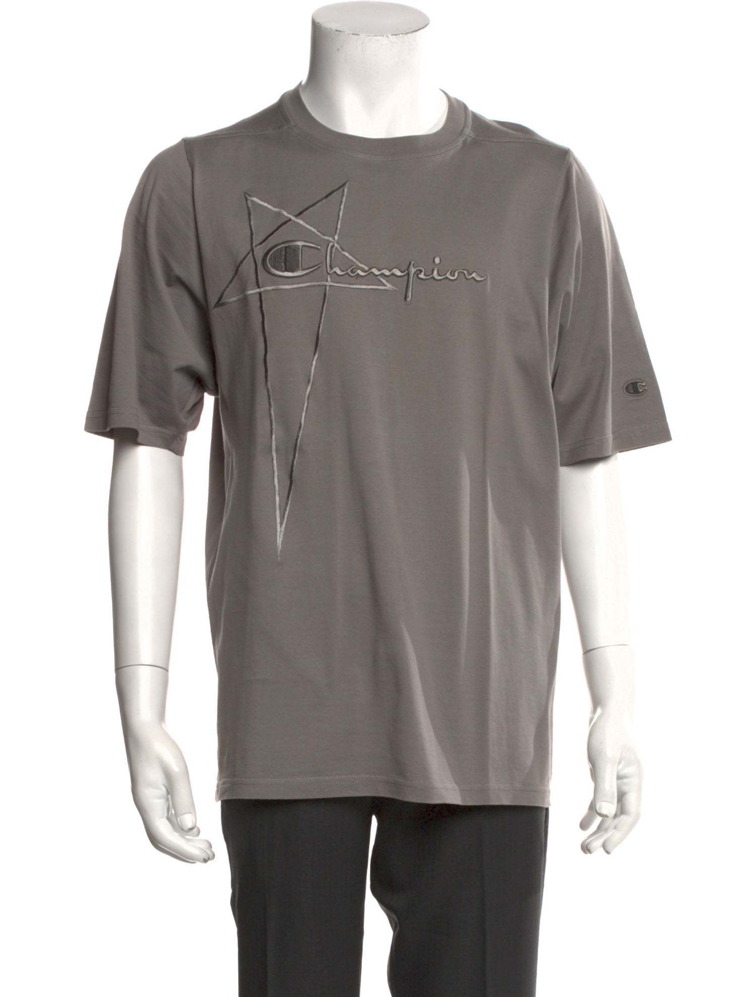 Rick Owens x Champion Graphic Print Crew Neck T-Shirt